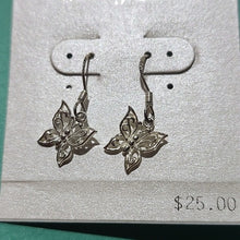 Load image into Gallery viewer, Sterling Silver Butterfly Drop Dangle Earrings