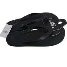 Load image into Gallery viewer, O'Neill Friction Flip Flop Sandals, Black, Size 8