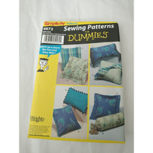 Load image into Gallery viewer, Simplicity Pattern 9873 Pillows Sewing Patterns For Dummies 6 Different Uncut