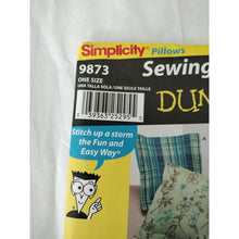 Load image into Gallery viewer, Simplicity Pattern 9873 Pillows Sewing Patterns For Dummies 6 Different Uncut