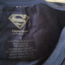 Load image into Gallery viewer, Boy's Superman Distressed Logo T-shirt, Navy, Medium 8