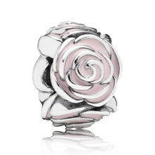 Load image into Gallery viewer, Pandora Sterling Silver Rose Garden Bead w/ Pink Enamel - 791291EN40