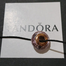 Load image into Gallery viewer, Pandora Rose Pink Shimmering Murano ALOHA engraved Glass Charm - 781650