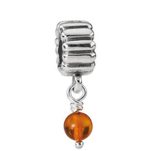 Load image into Gallery viewer, Pandora Retired Sterling Silver Amber November Birthstone Dangle - 790166R