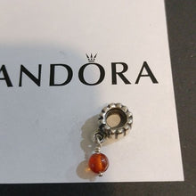 Load image into Gallery viewer, Pandora Retired Sterling Silver Amber November Birthstone Dangle - 790166R