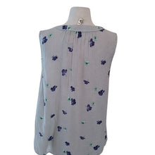 Load image into Gallery viewer, Old Navy Women's Floral Sleeveless Blouse, Olive/White/Purple, Size Large