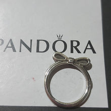 Load image into Gallery viewer, Pandora Sterling Silver Sparkling Bow Ring w/Clear Zirconia - 190906CZ Size 4.5