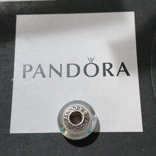 Load image into Gallery viewer, Pandora White and Blue Polka Dot Charm 790608