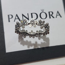 Load image into Gallery viewer, Pandora Sterling Silver Dazzling Daisy Meadow Stackable Ring w/ Clear Zirconia