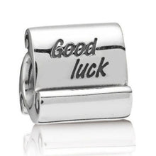Load image into Gallery viewer, Pandora Retired Sterling Silver Good Luck Scroll Bead - 790514