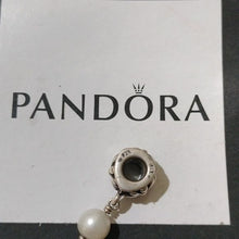 Load image into Gallery viewer, Pandora Retired Sterling Silver Flower Dangle with White Pearl - 790535P