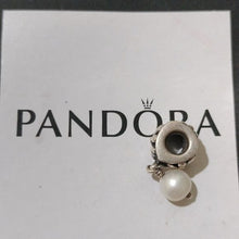 Load image into Gallery viewer, Pandora Retired Sterling Silver Flower Dangle with White Pearl - 790535P