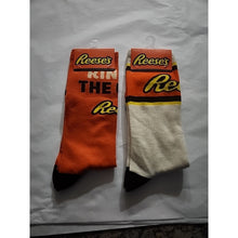 Load image into Gallery viewer, Reeses King Of The Cups Novelty Crew Socks Size 6-12 Mens, 2 Pair