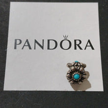 Load image into Gallery viewer, Pandora Sterling Silver December Birthday Blooms Bead with Turquoise - 790580tq