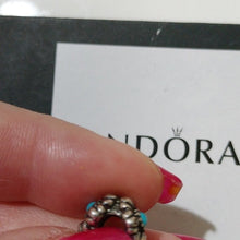 Load image into Gallery viewer, Pandora Sterling Silver December Birthday Blooms Bead with Turquoise - 790580tq