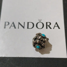 Load image into Gallery viewer, Pandora Sterling Silver December Birthday Blooms Bead with Turquoise - 790580tq