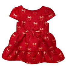 Load image into Gallery viewer, Disney Minnie Mouse Red Holiday Dress for Baby, Size 3-6 Months