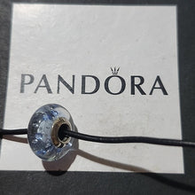 Load image into Gallery viewer, Pandora Retired Sterling Silver Ice Drops Blue Murano Glass Charm - 796365CZB