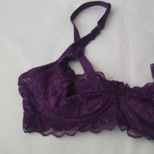 Load image into Gallery viewer, GYCL Ultrathin Underwire Push Up 3/4 Lace Bra, Purple, Size XL 40B