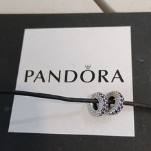 Load image into Gallery viewer, Pandora Sterling Silver Blue Pave Sparkle Spacer Charms, 791359ncb, set of 2