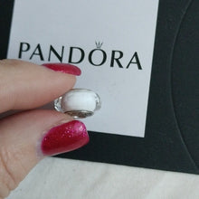 Load image into Gallery viewer, Pandora Sterling Silver White Fascinating Faceted Murano Glass Bead - 791070