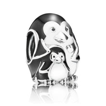 Load image into Gallery viewer, Pandora Sterling Silver Penguin Family Animal Bead 791404en60