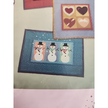 Load image into Gallery viewer, No-Sew Applique Wall Quilt Pattern Winter Snowmen Hearts Warm Woolies Vtg New