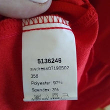 Load image into Gallery viewer, Women's Red Embroidered Babydoll Dress with bell sleeves, size Small