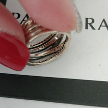 Load image into Gallery viewer, Pandora Sterling Silver Entwined Ring with Zirconia 190919cz, size 52