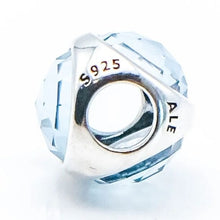 Load image into Gallery viewer, Pandora Aqua Blue Radiant Droplet Charm Sterling Silver 792095NAB