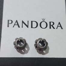 Load image into Gallery viewer, Pandora Sterling Silver Leading Lady Bead w/Salmon Zirconia 791115Czs, Set of 2