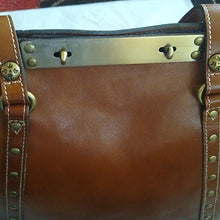 Load image into Gallery viewer, Patricia Nash P29701 Benvenuto Leather Tote Bag Purse, Tan