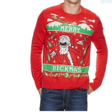 Load image into Gallery viewer, Rick & Morty Merry Rickmas Sweater, Red, size Small / Medium