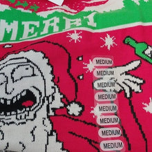 Load image into Gallery viewer, Rick & Morty Merry Rickmas Sweater, Red, size Small / Medium