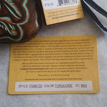 Load image into Gallery viewer, Patricia Nash P349133 Cassini Leather Tooled Turquoise Clutch Wristle…