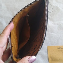 Load image into Gallery viewer, Patricia Nash P349133 Cassini Leather Tooled Turquoise Clutch Wristle…