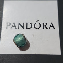 Load image into Gallery viewer, Pandora Sterling Silver Petite Facets Charm w/ Synthetic Green Quartz 791499sgq