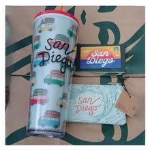 Load image into Gallery viewer, Starbucks San Diego Cold Cup + Zippered Wave Pouch + Blank Gift Card