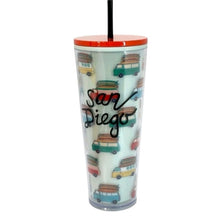 Load image into Gallery viewer, Starbucks San Diego Cold Cup + Zippered Wave Pouch + Blank Gift Card