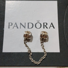 Load image into Gallery viewer, Pandora Sterling Silver with 14K Gold Two Tone Heart Safety Chain - 790307