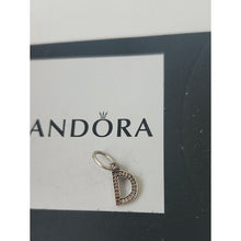 Load image into Gallery viewer, Pandora Sterling Silver Alphabet Letter D Dangle with Clear Zirconia - 791316cz