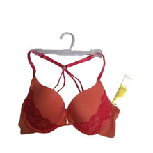 Load image into Gallery viewer, Tart Noir Collections Split X Strap Lacy Bra, Sherbert Fantasy, 36C