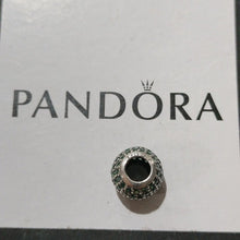 Load image into Gallery viewer, Pandora Sterling Silver Pave Lights Bead with Emerald Green Zirconia - 791051czn