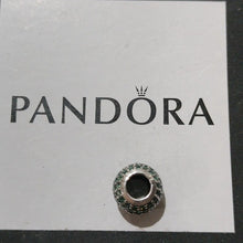 Load image into Gallery viewer, Pandora Sterling Silver Pave Lights Bead with Emerald Green Zirconia - 791051czn