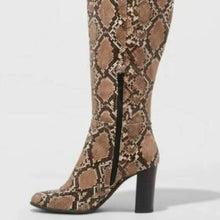 Load image into Gallery viewer, a new day Snakeskin print Brandee Knee High Heeled Fashion Boots, size 8