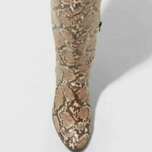 Load image into Gallery viewer, a new day Snakeskin print Brandee Knee High Heeled Fashion Boots, size 8
