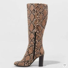 Load image into Gallery viewer, a new day Snakeskin print Brandee Knee High Heeled Fashion Boots, size 8