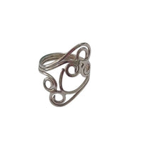 Load image into Gallery viewer, Sterling Silver 925 Openwork Scroll Ring, size 5.5