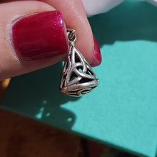 Load image into Gallery viewer, Sterling Silver Vintage Peter Stone PSCL Trinity Celtic Knot Cone Pendant