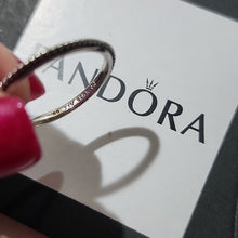 Load image into Gallery viewer, Pandora Ster Silver One Love Stackable Heart Ring w/ Red Synthetic Ruby Size 9.5